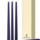 10-Inch Tall Dripless Taper Candles Set of 4 - Navy Blue Tapered Candles, Perfect for Wedding,Christmas - Smokeless, Unscented, Long Burning - Hand Poured, Colored Tall Candlesticks