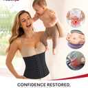 Nebility Waist Trainer for Women Corset Shapewear Tummy Control Body Shaper Girdle Waist Cincher Postpartum Belly Band(Medium, Black)