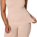 Playtex Women's Cami, Smoothing Seamless Tank Top for Women, Long Length, Moisture-Wicking, Adjustable Straps, Size M
