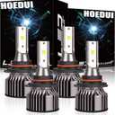 For Honda Accord Sedan 2008-2012 Light Bulbs, 500% Brightness High and Low Beam Light Bulbs, Plug and Play,6500K Cool White, 30000LM Super Bright, IP68, Superfocused Beam Mode, Pack of 4