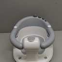 TPN Baby Bath Seat for Babies 6 Months & Up, Non-Slip Toddler Bath Seat with 5 PCS Waterproof Emoji Stickers, Portable Infant Bath Seat for Baby(Grey)