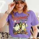 Magical Halloween Shirts for Women Funny Nightmare On Main Street Graphic Tees Spooky Season Casual Short Sleeve Fall Tops Purple (Purple, XL)