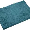 Non-Slip Bath Rug,Extra Soft Microfiber Bedroom Shag Carpet with Anti-Slip Backing,Water/Dust Absorbent Fast Dry Shower Mat,Sound Insulated Stairs Pad,Machine Washable (Turquoise,12 x 19 Inches)