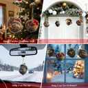 2 x Forest Animal Acorn Ornaments, Cozy Forest Christmas Ornaments, Pine Cone Animal Christmas Tree Hangning Ornaments, 2D Acrylic Christmas Decorations for Home Decor