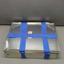 TokeShimi 14 x 18 Medicine Cabinet Mirror, Assembly Required, Brushed Nickel Bathroom Medicine Cabinet with Mirror, Stepless Adjustable Shelves, Tempered Glass, Beveled Aluminum Frame