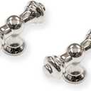 khtumeware 10 Pack Polished Nickel Cabinet Knobs Round Drawer Knobs Kitchen Cabinet Hardware Zinc Mushrooms Knobs for Dresser Drawers.