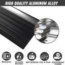 Metal Floor Transition Strip, Aluminum Threshold for Doorways, for Gap from 0.4to 1.6, for Doorways Tile Wood Vinyl Laminates, Size 36in x 4in x 1.32 in (Black,2pack)