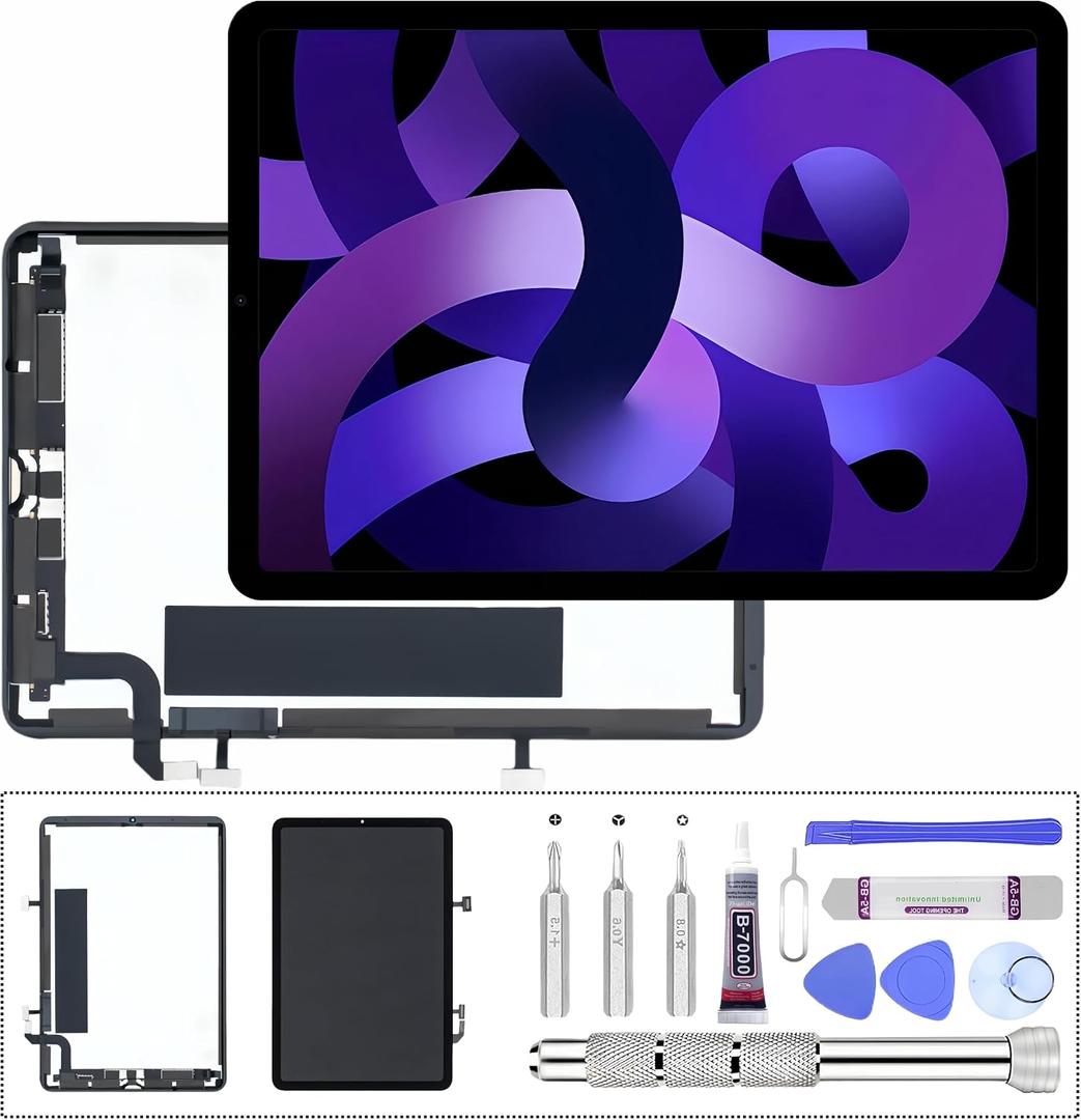 PassionTR LCD Screen Replacement for iPad Air 4th Gen (2020)/5th Gen (2022) 10.9" | Fits A2072 A2316 A2324 A2325 A2588 A2589 A2591 | Touch Screen Digitizer Full Assembly with Tools