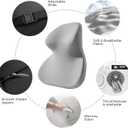 BEBAS Car Headrest Pillow, Ergonomic Neck Pillow with Memory Foam, Enlarged Surface for Head Neck Shoulder Support, Breathable Removeable Car Seat Pillow for Pain Relief(Gray, 1 Pack)