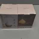 SALKING Essential Oil Diffuser, 100ml Small Aromatherapy Diffuser with Auto Shut-Off Function, Ultrasonic Diffusers for Essential Oils, Cool Mist Humidifier with Warm White Lights, for Office Home (White + Wooden Grain), Pack of 2 