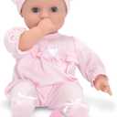 Melissa & Doug Mine to Love Jenna 12" Baby Doll with Moving Eyes, Thumb & Pacifier Sucking Action, Doll Clothes & Accessories, Toddler Toys for Girls & Boys Ages 18 Mo+