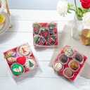 RomanticBaking 50PCS 5x5x2 Inches Full Clear Bakery Boxes Chocolate Covered Strawberries Boxes,Mini Cake, Cookies,Macaron,Pie, Cakesickle &More