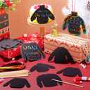 Wettarn 48 Pcs Ugly Sweaters Scratch Paper Christmas Scratch Ornaments for Kids Rainbow Art Christmas Tree Ornament Scratch Paper with Wooden Stylus for Kids Adults Christmas Party Handcraft Gift