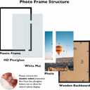 JCJMY 14x20 Picture Frame Set of 4 with 11x17 Mat, Display Photo 11x17 with Mat or 14 x 20 Without Mat, Wall Hanging Large 14 by 20 Poster Frame with Plexiglass, 4 Pack, Black