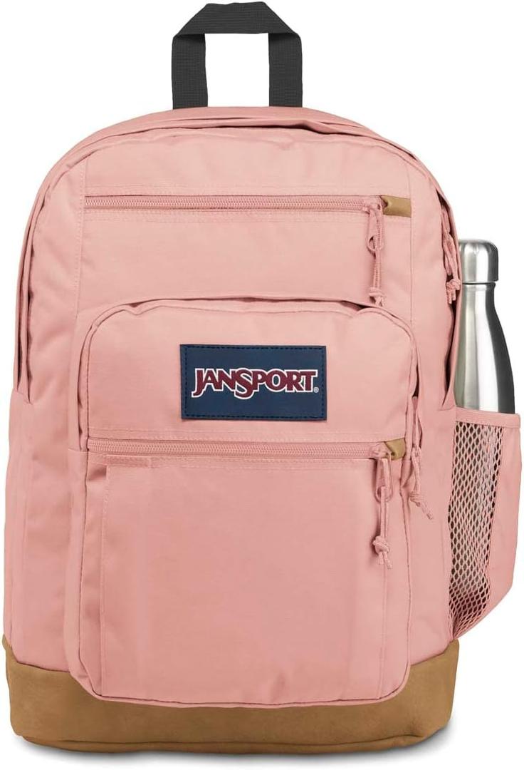 JanSport Cool Backpack, with 15-inch Laptop Sleeve - Large Computer Bag Rucksack with 2 Compartments, Ergonomic Straps, Misty Rose, One Size