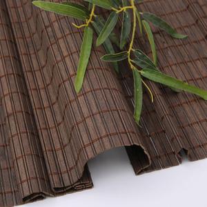 Cordless Blackout Bamboo Roman Shades, Easy Installation Natural Woven Wood Window Shades, Custom Privacy Lined Bamboo Blinds with 6 Inches High Valance for Indoor Windows,Night Coffee