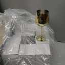 Gold Stem Stainless Steel Wine Glasses 18oz Unbreakable Stemware Portable Shatterproof Metal Goblet Glasses Wine Drinkware for Champagne Cocktails Banquet Wedding Party Camping(12 Pack)