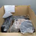 BestOffice Bar Stools Set of 2, PU Leather Swivel Bar Stools Kitchen Counter Height Bar Chairs with Hydraulic Adjustable for Kitchen, Dining Room and Restaurants (Black)