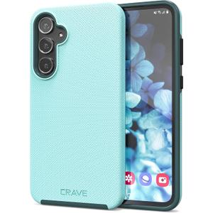 Crave for Samsung Galaxy A55 Case, Shockproof Protection Dual Layer Case for Galaxy A55 (6.6 inch) - Aqua