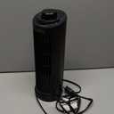 Tower Fan for Bedroom (2025 New), 3 Speeds, 4 Mode (AI, Normal, Natural, Sleep), Quiet Safe Bladeless with Portable Desk Fan with 80 Oscillation, Space-Saving, 13" Table Fan for Home (Black)