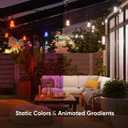 Nanoleaf Essentials Matter Smart Multicolor Outdoor String Lights, 60 Bulbs