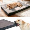 Sytopia Indestructible 44" Dog Bed for Large Dogs  Waterproof, Washable, Removable Cover, Thick Orthopedic Support, Durable Multi- Size Comfort Clearance Indoor Flat Dog Bed, Dark Grey