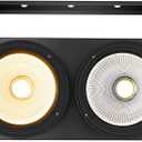 MINGJIE Stage Lights, 200W COB Blinder Lighting System with DMX512 & Sound Control, 2-in-1 Cool/Warm White LED Par Can for Wedding, Church, Concert, DJ Lighting (1PC)