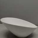 DOWAN 23 OZ Slanted Salad Bowl Packs - 9.5" Angled Serving Bowl for Salad, Pasta, Fruit, Sauce - Ceramic White Bowls for Restaurant, Daily Use - Dishwasher & Microwave Safe