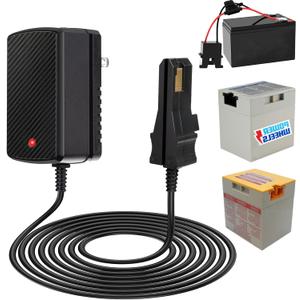 12V Battery Charger Replacement for Power Wheel Battery Charger for All Power Wheels 12 Volt Charger for Fisher-Price for Power Wheels Gray Battery and Orange Top Battery