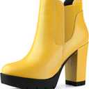 Allegra K Women's Chunky High Heel Platform Ankle Boots, 7.5