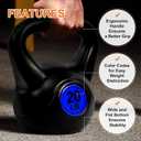 Fitvids Kettlebell Sets 3 Piece 10/15/20LB Strength Training KettleBells Weight Set, Black