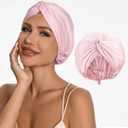 Adjustable Silk Satin Hair Bonnet for Sleeping with 5% Mulberry Silk  Double Layer Hair Cap for Women & Men, Extra Smooth Night Cap for Curly, Braided, Natural Hair  Silk Shower Cap (Pink)