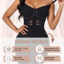 Essenciel Seamless Shapewear Dupe Bodysuit for Women, Tummy Control, Butt Lifter, Thigh Slimmer, Adjustable Straps, Easy On/Off, Invisible, 360 Shaping (Black, XXL)
