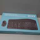 Wireless Keyboard and Mouse Combo,2.4G Full Size Wave Keys Ergonomic Keyboard with Wrist Rest for Natural Typing, 3 DPI Adjustable Ergonomic Silent Mouse for Computer/Laptop/Windows/Mac (Black)