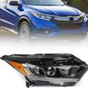 Huray Right Headlight Assembly for Honda HRV 2019 2020 2021 2022 [Halogen Type] [LED DRL] OE Head Lamp Replacement Passenger Side