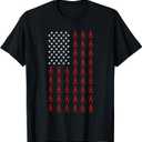American Flag Lobster Food USA Patriotism Patriot Veteran T-Shirt (Medium, Black)