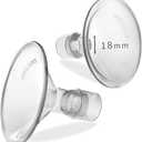 PumpMom 18mm Small Breastshields Compatible with Medela Breast Pump Parts, Replace Flange for Medela Accessories, Not Original PersonalFit Shield Pump Parts, 2pcs