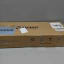 Badminton Set for Backyard, Portable Badminton Net with 4 Badminton Rackets, 4 Nylon Shuttlecocks and Carry Bag, for Lawn Beach Family Games (White)