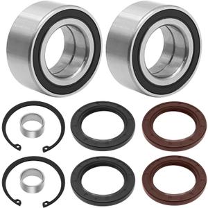 Front Wheel Bearings & Seals Circlip Dust Seal Replacement for Honda Fourtrax 300 TRX300FW 4x4 1988 1990-2000