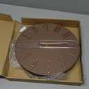 Wall Clock 12 Inch Silent Non-Ticking Imitation Wood Indoor Clock Round Brown Decor Clock Modern 3D Figures Quartz Wall Clocks for Home, Hotel, Office, School