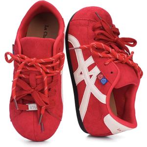 La Chapelle Women's Retro Fashion Sneakers Low Top Casual Walking Shoes