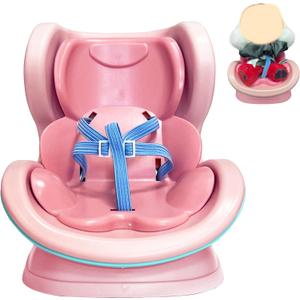 LUFEEMGA 2-in-1 Doll Car Seat for 1017cm Dolls, Miniature Dashboard Adhesive & Air Vent Clip, Cute Car Ornaments, Doll Accessory for Collectors & Interior Decor, Pink