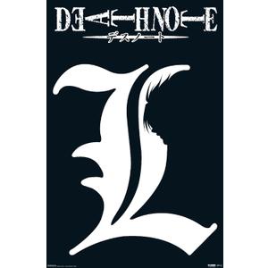 Death Note - L Symbol Wall Poster, 34L x 22.4W, Premium Unframed Version