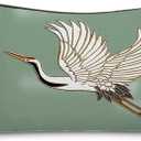 Women Travel Bag Crane Pattern Printed Cosmetic Bag Makeup Bag Small Pouch Gift for Women hz6335