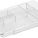 iDesign Expandable Vanity Drawer Organizer, The Clarity Collection  11.25 to 18.5, Clear