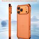 OATSBASF Bumper Case for iPhone 17 Pro Max, Compatible with Magnetic, Aluminum Frame Slim Design, Separate Metal Lens Protector, Shockproof Phone Cover 6.9 inch, Orange