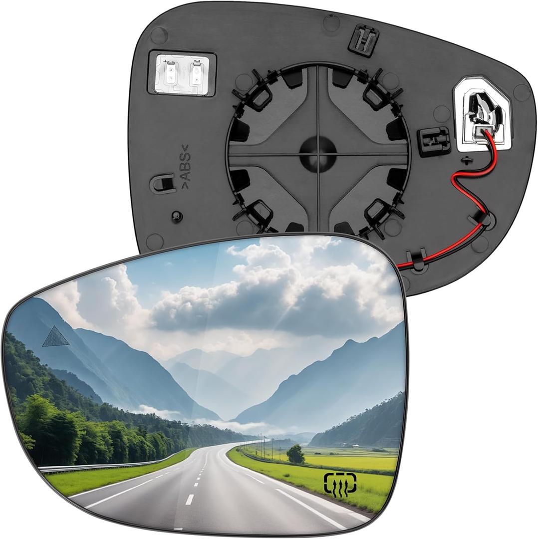 Driver Side Mirror Replacement for Chrysler Pacifica 2017 2018 2019 2020 2021 2022 2023 2024, Voyager 2020-2024 - Left Side Rear View Mirrors Glass with Power Heated & Blind Spot Function