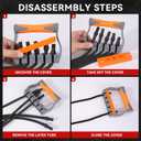 Adjustable Chest Expander for Men with 5 Removable Tubes Resistance Bands for Chest Shoulder Upper Body Exercise Anti-Slip Arm Exerciser Strength Trainer for Home Gym Fitness Muscle Training Exercise (Black 120KG/265LB)