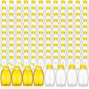 Tioncy 120 Pcs Clear Plastic Honey Bottles 16 Oz Honey Jars with Lids Honey Bottle Containers Empty Honey Bear Bottle Squeeze Honey Bottle for Easy Storing and Dispensing