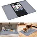 URMONA Waterproof Silicone Under Sink Mat 25'' x 19'' Shelf Liner for Kitchen and Bathroom, Cabinet and Counter Protector, Storage and Organizers, Litter Mat, Pet Cat Puppy Essentials(Light Grey)